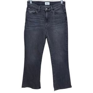 Hudson Jeans Blair High Rise Bootcut Crop Size 28 Black Wash Stretch Denim NEW